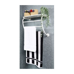 Porte-serviette Mural 3 Barres Happy Blanc