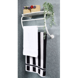 Porte-serviette Mural 3 Barres Happy Blanc