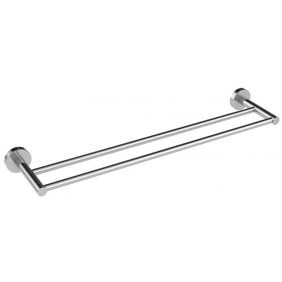 Porte-serviette En Inox 2 Barres 60 Cm Coperblink Chromé Brillant