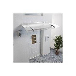 Auvent - Marquise De Porte D'entrée Mélanie Gris Clair, L : 150 Cm, Profondeur Totale - 90 Cm