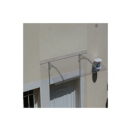 Auvent - Marquise De Porte D'entrée Mélanie Gris Clair, L : 150 Cm, Profondeur Totale - 90 Cm