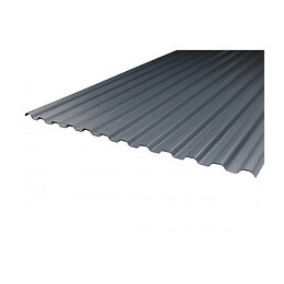 Plaque Pvc Nervurée Opaque 76/18 Gris Anthracite, L : 90 Cm, L : 2 M