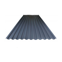 Plaque Pvc Nervurée Opaque 76/18 Gris Anthracite, L : 90 Cm, L : 2 M