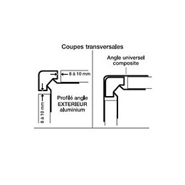 Profil D'angle Bois Composite Pour Bardage Chocolat, E : 6 Cm, L : 6 Cm, L : 270 Cm