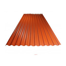 Plaque Pvc Nervurée Opaque 76/18 Terre Cuite, L : 90 Cm, L : 3 M