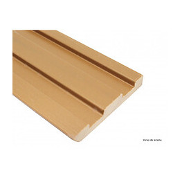 Bardage Ajouré Bois Composite Beige Clair, E : 1cm, L : 7.5 Cm, L : 270 Cm, Surface Couverte En M² - 0.2
