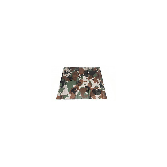 Plaque Nervurée Acier Laqué 2000 X 910 X 0,40 Mm Camouflage, E : 0,40 Mm, L : 910 Mm, L : 2000 Mm