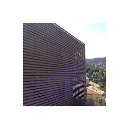 Bardage Ajouré Bois Composite Brun Rouge, E : 1cm, L : 7.5 Cm, L : 270 Cm, Surface Couverte En M² - 0.2