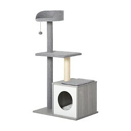 Arbre À Chats Design Contemporain Griffoirs Grattoirs Sisal Naturel Centre D'activités Niche Plateformes Jeu Boule Suspendue 