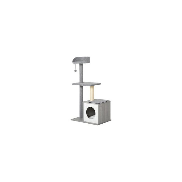 Arbre À Chats Design Contemporain Griffoirs Grattoirs Sisal Naturel Centre D'activités Niche Plateformes Jeu Boule Suspendue 