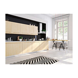 Crédence Réversible En Noir Satiné / Noir Mat (disponible En 2 M X 1 M Et 1 M X 0.5 M) Noir Ral 9005, E : 3 Mm, L : 50 Cm, L