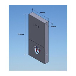Bâti-support Digital En Verre Noir Avec Commande Sensitive Pour Wc Suspendu - En Applique