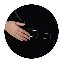 Bâti-support Digital En Verre Noir Avec Commande Sensitive Pour Wc Suspendu - En Applique