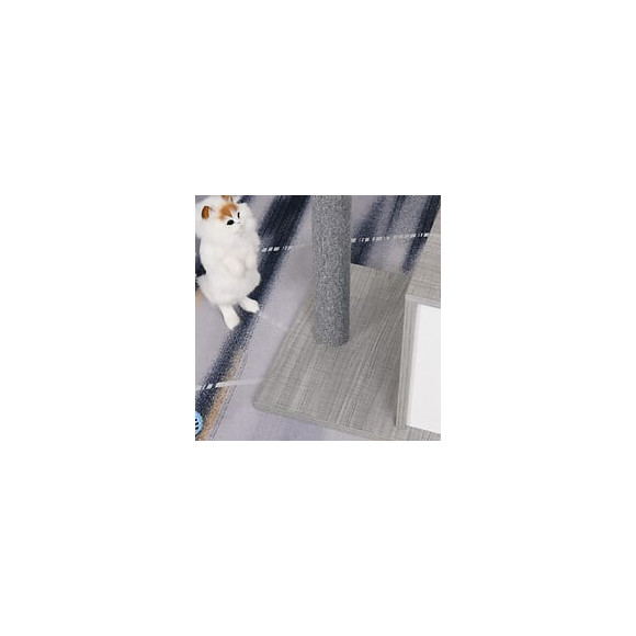 Arbre À Chats Design Contemporain Griffoirs Grattoirs Sisal Naturel Centre D'activités Niche Plateformes Jeu Boule Suspendue 