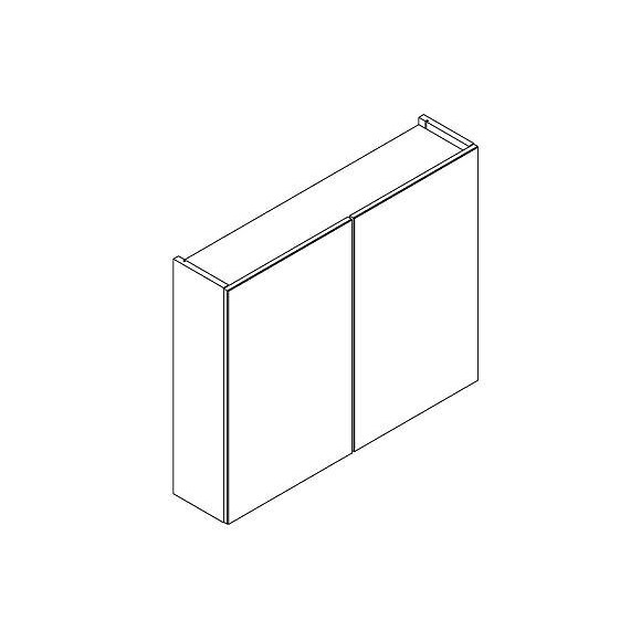 Armoire De Toilette Avec Miroir Et Prise Look 80 Cm Blanc Alpin Brillant