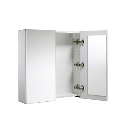 Armoire De Toilette Miroir 80 Cm - 2 Portes - Oslo - Allibert