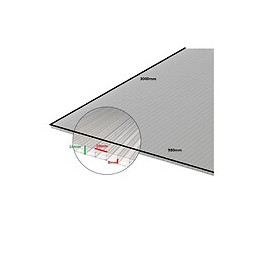 Plaque Polycarbonate Alvéolaire 16mm Opaline, E : 16 Mm, L : 98 Cm, L : 3 M
