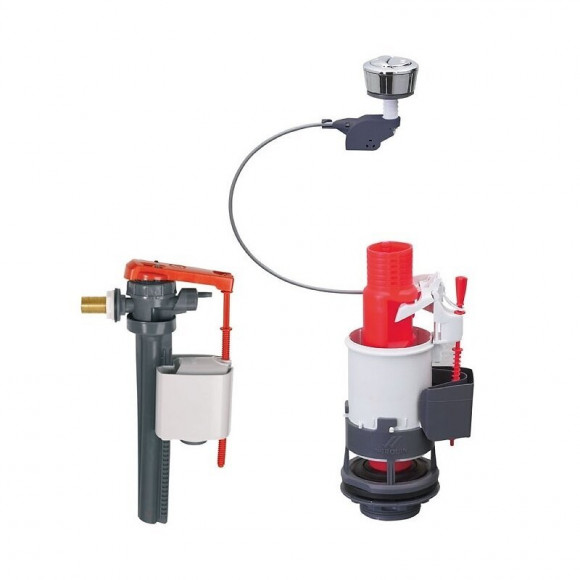 Mécanisme Chasse D'eau Complet À Double Poussoir Wirquin