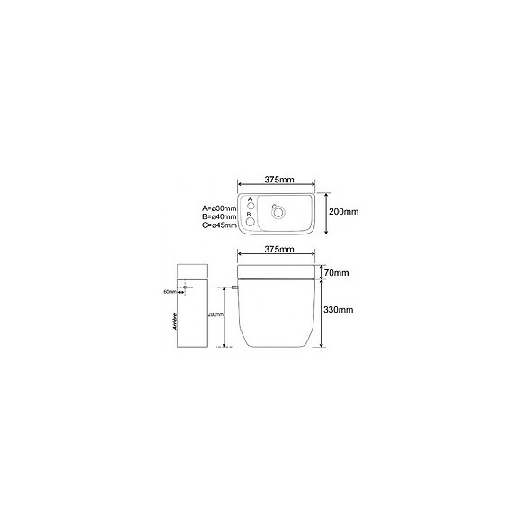 Réservoir Avec Lave-mains Intégré