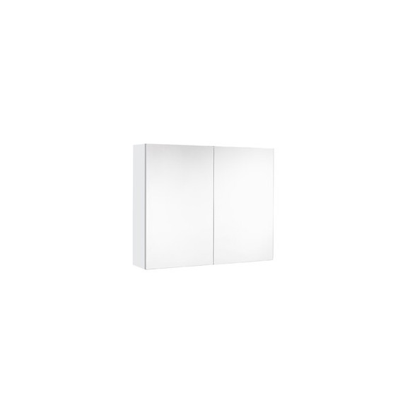 Armoire De Toilette Avec Miroir Et Prise Look 80 Cm Blanc Alpin Brillant