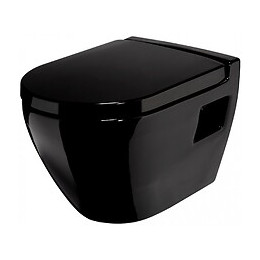 Pack Wc - Bâti Wc + Cuvette Wc Smarta Noire - Façade En Verre Noir