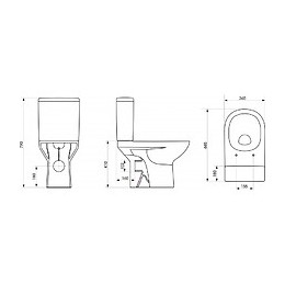 Pack Wc À Poser En Céramique À Sortie Horizontale