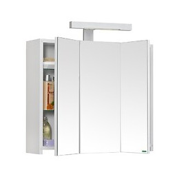 Armoire De Toilette 60 Cm Tryptique Éclairante Piano Blanche Mat