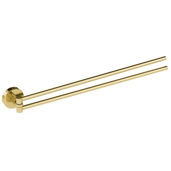 Porte-serviette Double Barres Pivotantes 38 Cm Coperblink Couleur Or