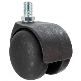 Roulette Double 5cm Avec Axe Fileté