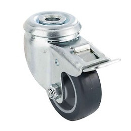 Roulette 5cm À Oeillet Alésage 11mm Avec Frein