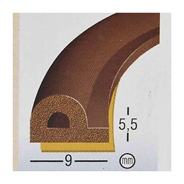 Joint Adhésif Caoutchouc Marron Profil 'p' 6m