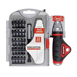 Tournevis À Cliquet Kreator Avec Embout, 22 Pièces