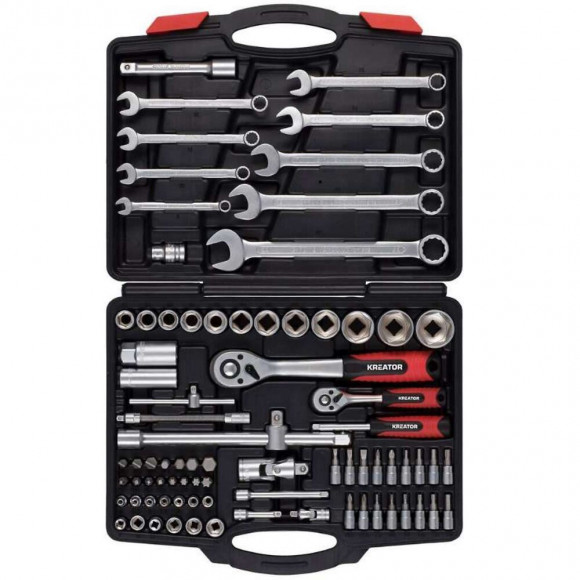 Mallette Clés À Douilles 81 Pièces Kreator