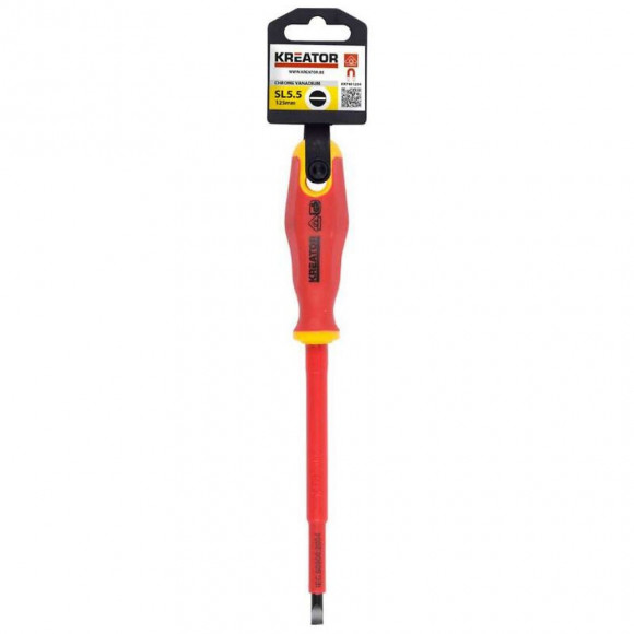 Tournevis Plat Certifié Vde Kreator 5,5x125 Mm