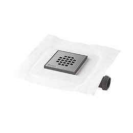 Siphon À Maconner Ultra Plat 20 Cm + Grille Acier Inox