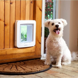 Sureflap Grande Chatiere A Puce Electronique Blanc