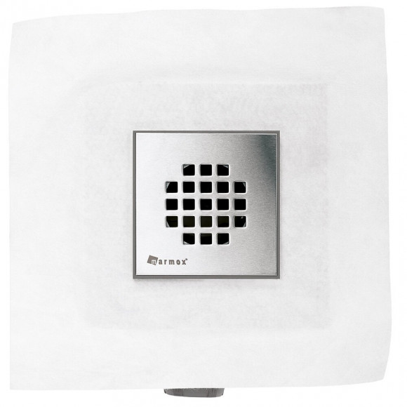 Siphon À Maconner Ultra Plat 20 Cm + Grille Acier Inox