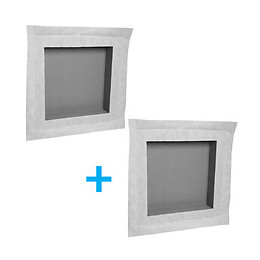 Lot De 2 Niches À Carreler Étanches - Formats Intérieurs 40 X 40 Cm Et 40 X 40 Cm - 9 Cm De Profondeur