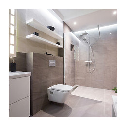 Receveur De Douche À Carreler Caniveau 4 Pentes 120 X 120 Cm + Natte Étanche + Siphon Ultra Plat