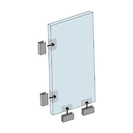 Ancrage De Panneaux Pour Paroi De Séparation 8 Cm Pour Salle De Bain Ou Montage De Meuble À Carreler Sur-mesure