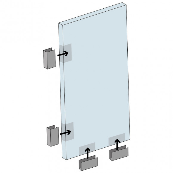 Ancrage De Panneaux Pour Paroi De Séparation 8 Cm Pour Salle De Bain Ou Montage De Meuble À Carreler Sur-mesure