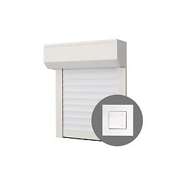 Volet Roulant Alu Electrique Filaire H220 Cm X L120 Cm Ajustable Blanc