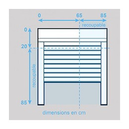 Volet Roulant Alu Blanc H85 Cm X L85 Cm Electrique Filaire