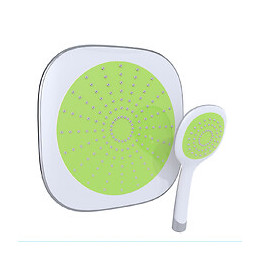 Douche De Tête Carrée Et Douchette A Main Picots Anticalcaires - Green Shower Concept