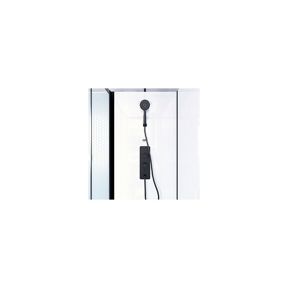 Cabine De Douche Rectangle 80x110 Cm À Porte Coulissante + Receveur En Acrylique Renforcé