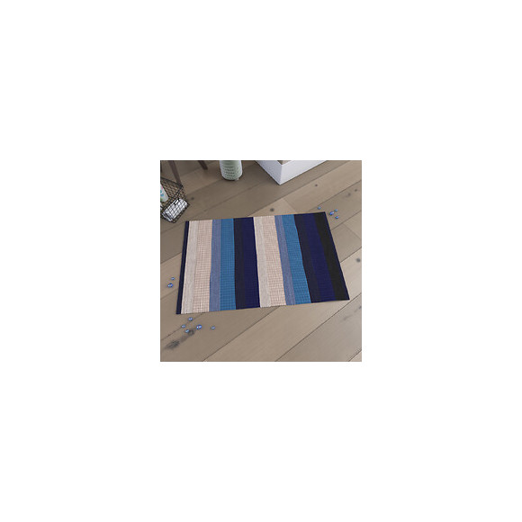 Tapis De Bain 85x55cm Antidérapant - Composition Viscose-coton - Beauty Bleu