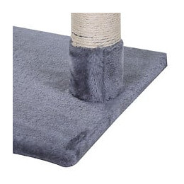 Arbre À Chat 3 Griffoirs Grattoirs Sisal Naturel Plateforme Hamac Et Boule Suspendue Dim. 50l X 26l X 70h Cm Peluche Haute Den