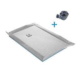 Receveur De Douche À Carreler Standard 120 X 90 Cm X 4 Mm + Siphon 360° + Natte Étanche