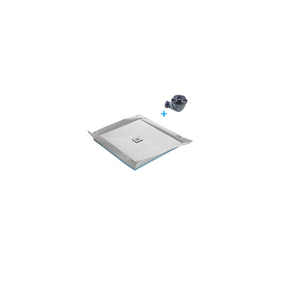 Receveur De Douche À Carreler Standard 100 X 100 Cm X 4 Mm + Siphon 360° + Natte Étanche