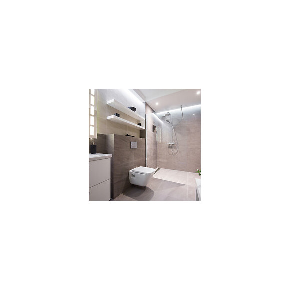 Receveur De Douche À Carreler Caniveau 4 Pentes 90 X 90 Cm + Natte Étanche + Siphon Ultra Plat